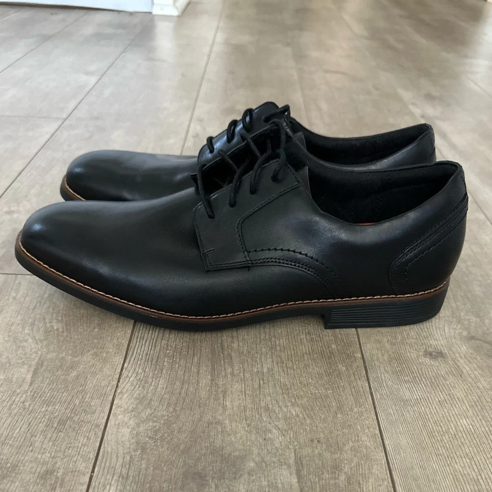 New Rockport Men’s 10 Slayter Plain Toe Derby Shoes CH1235